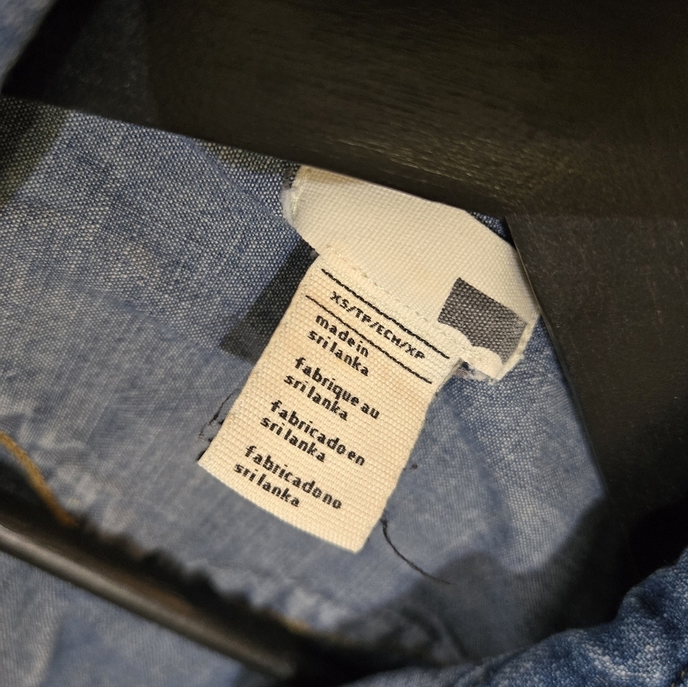 Levi's Blue Denim Pearl Snap Shirt XS - Picture 3 of 3